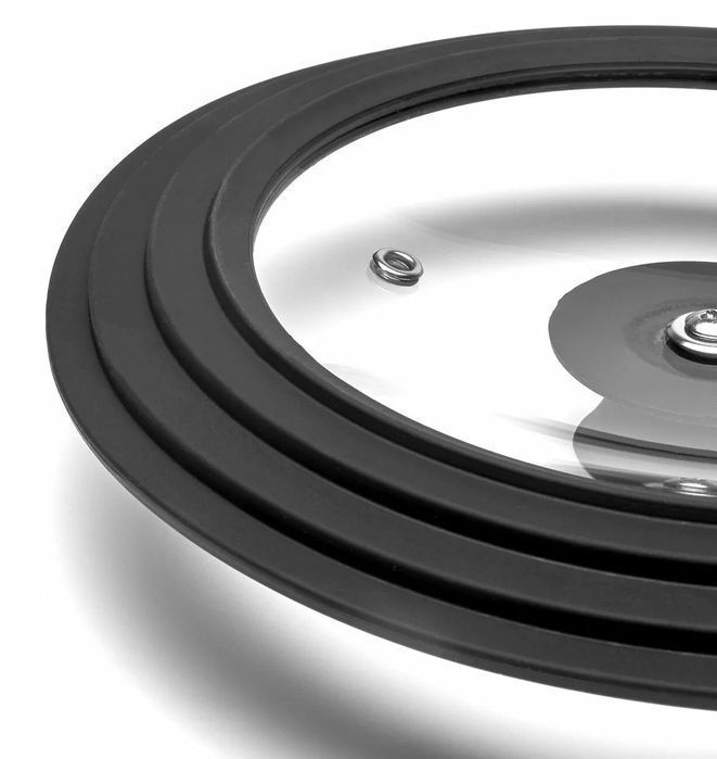 Szklana Pokrywka Silikonowa Na Patelnie Garnki 24/26/28Cm Uniwersalna