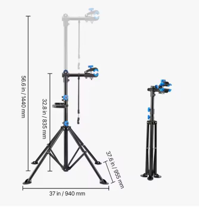 Stojak serwisowy rowerowy uchwyt skladany