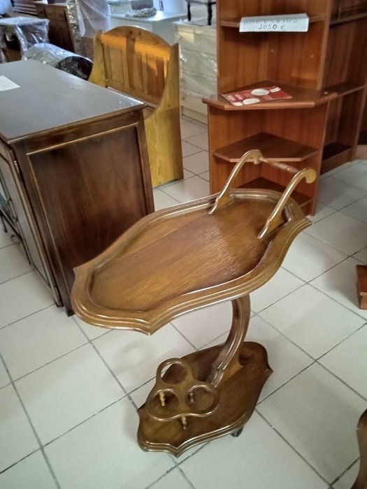 Carrinho De Chá Em Castanho Oval (ref 9)