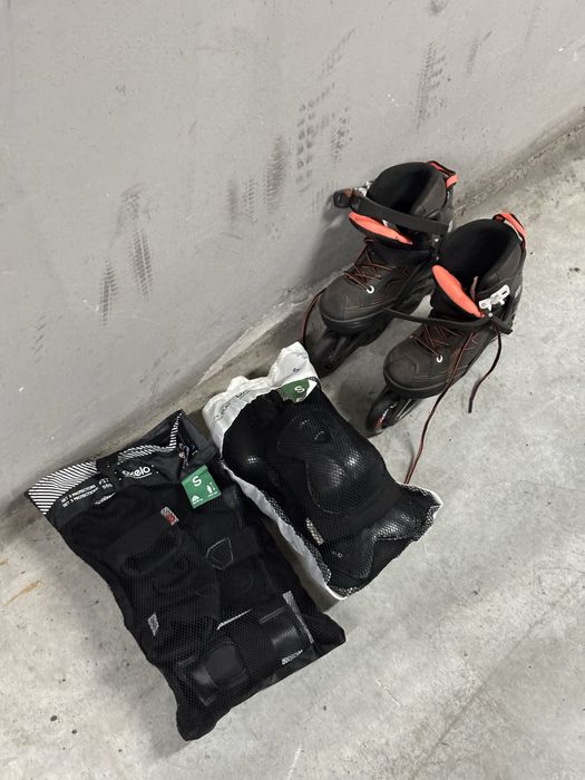 Rolki Oxelo r. 32-35 oraz ochraniacze