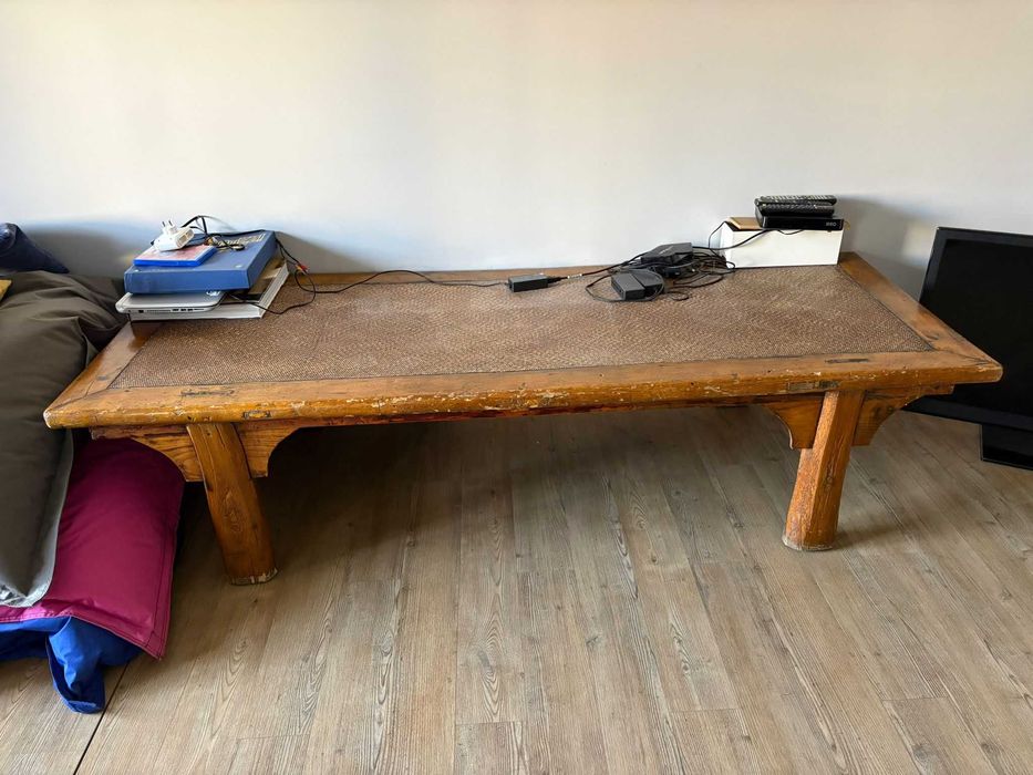 Mesa de Centro Rústica em Madeira Maciça / Estilo Colonial ou Oriental