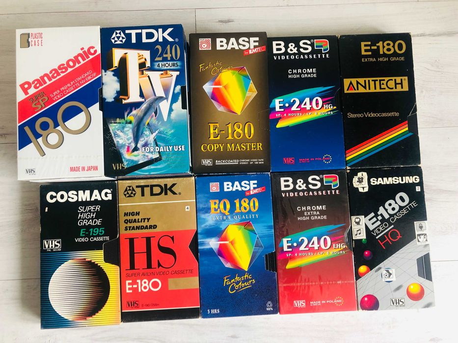 Kaseta video VHS B&S 240 min PRL Łódź Górna • OLX.pl