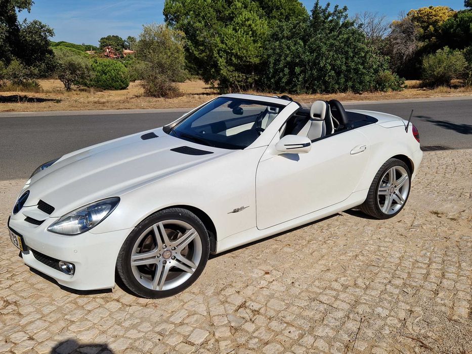 Mercedes SLK 200 K -2 Look édition-branco mistico-interior couro branco e preto