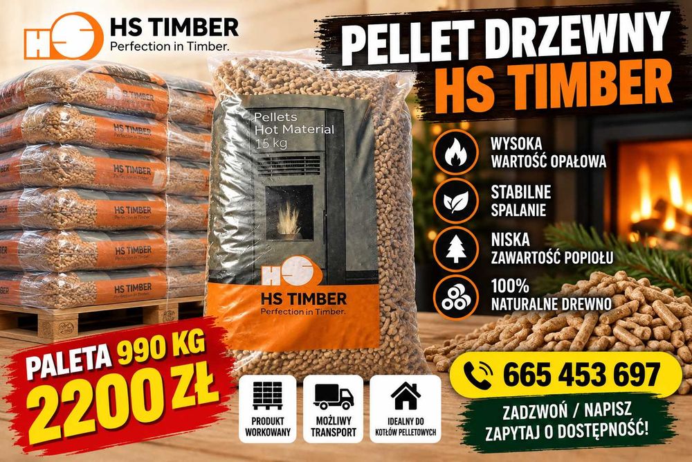 Pellet drzewny HS TIMBER | Wysoka Jakość | Transport HDS