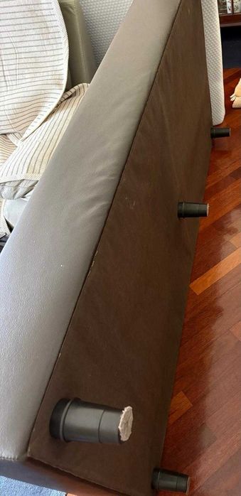 Sommier forrado a pele Mindol tamanho 90 x 200 cm + colchão Emma