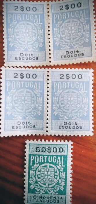 Selos das finanças para colecção