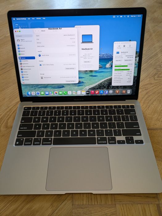 MacBook Air M1, 2021, 13", 8/256  ГБ, гарний стан.