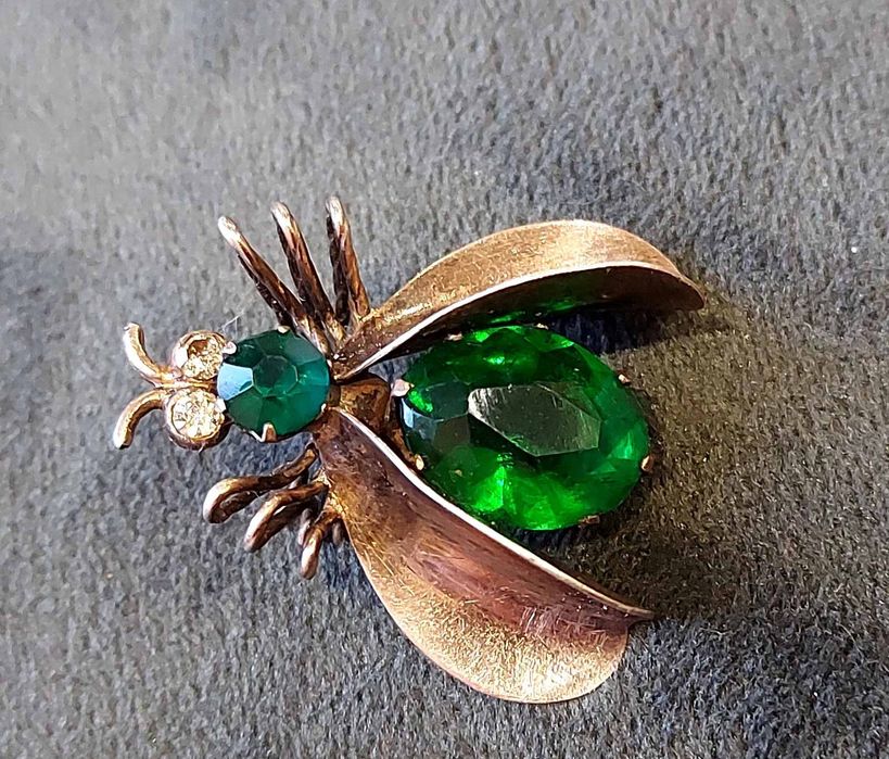 Брошка муха, срібло 875 молотобієць.