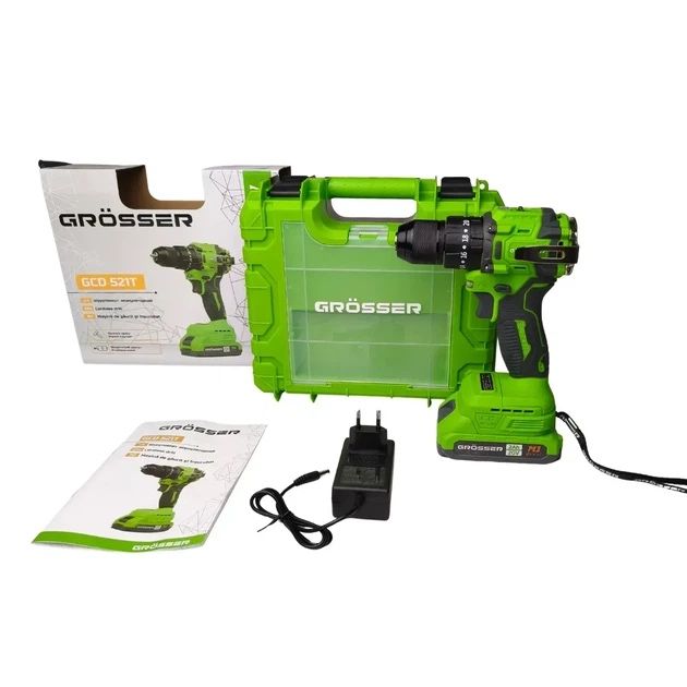 Акумуляторний ударний шуруповерт Grosser GCD 521T