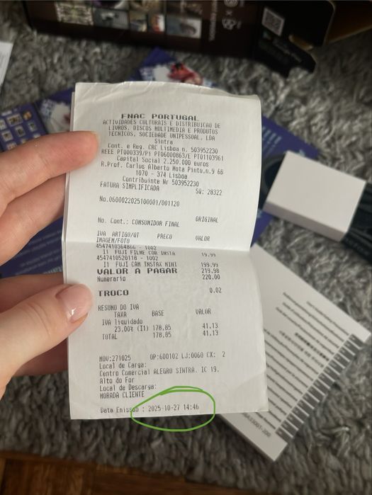 Instax mini Evo castanho