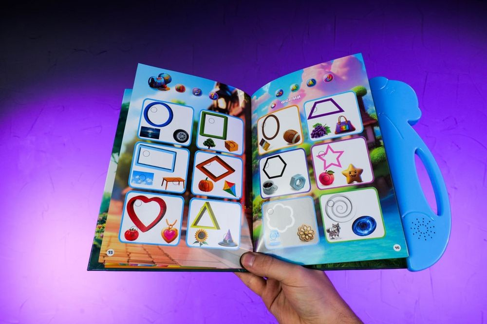 Інтерактивна книга "чарівний вімельбух" Є ВІДЕО,укр озвуч,цифри,абетка