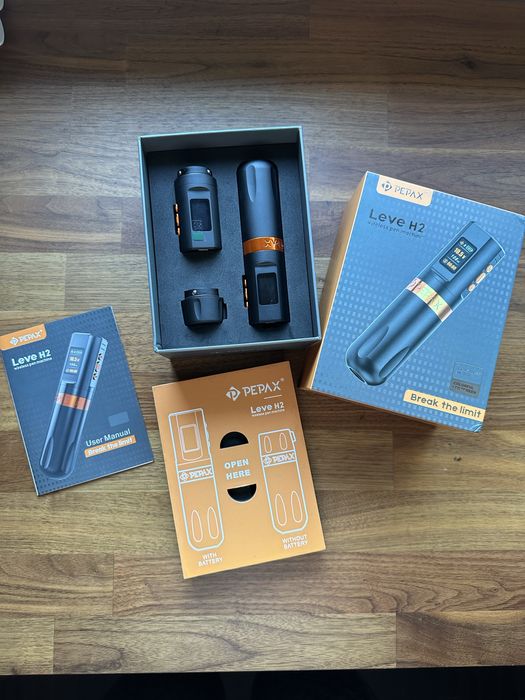PEPAX Leve H2 — máquina de tatuagem sem fio (kit completo, como nova)