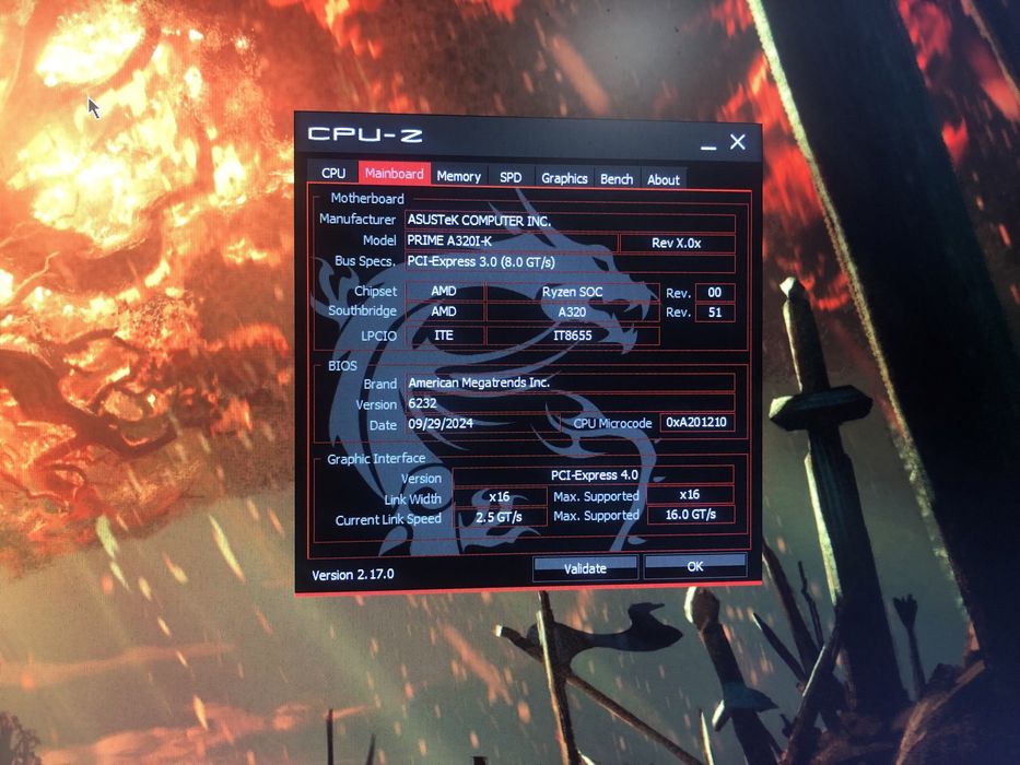 Материнська плата Mini itx asus a320 am4