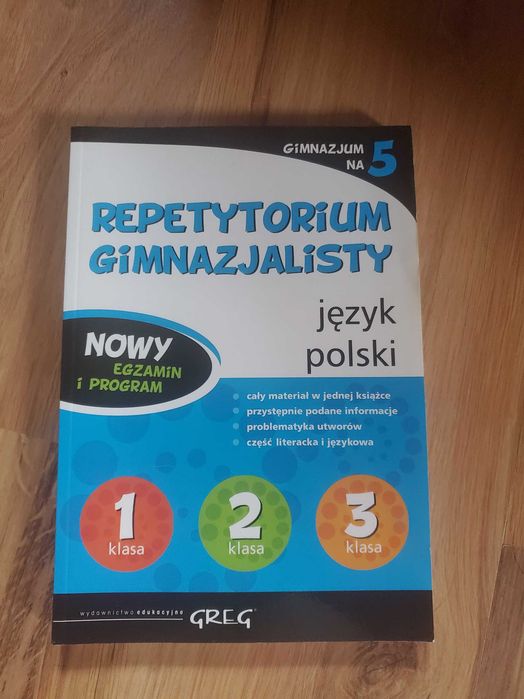 Egzamin ósmoklasosty język polski repetytorium. Wydawnictwo Greg