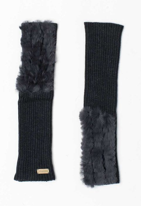 Versace Jeans Ocieplacze na ręce ciemnoszare