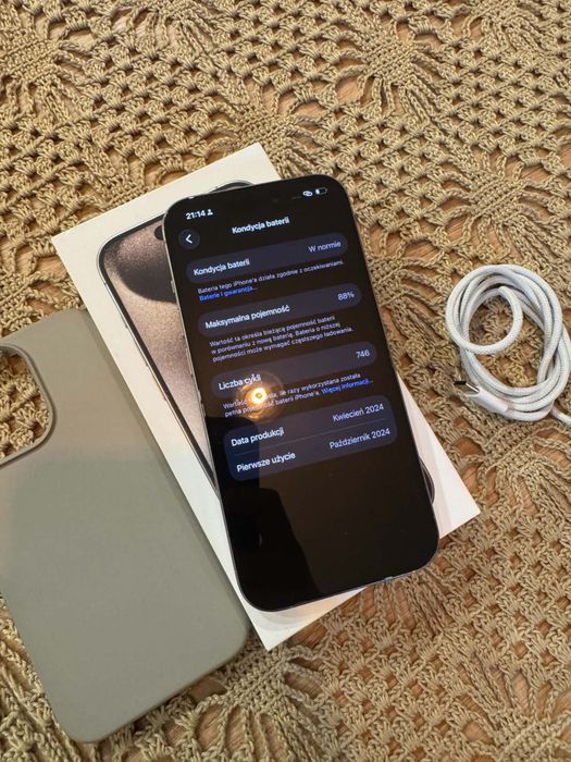 iPhone 15 pro 128 GB Grey/szary