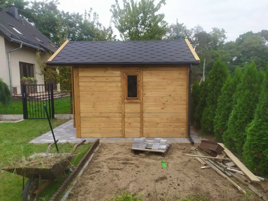domek domki domek narzędziowy drewutnia