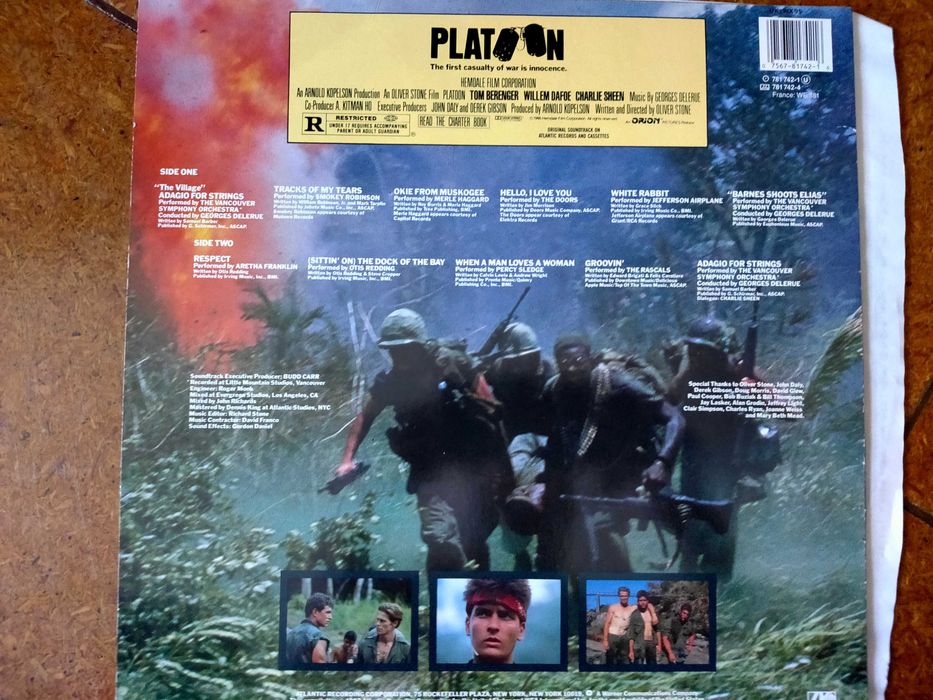 "Pluton" / "Platoon" soundtrack plyta winylowa