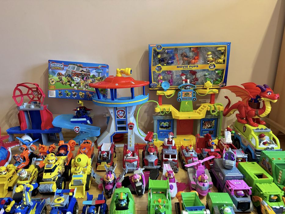 Щенячий патруль фігурки з машинками всі герої база paw patrol spin master цуценячий патруль бумер оглядова вежа