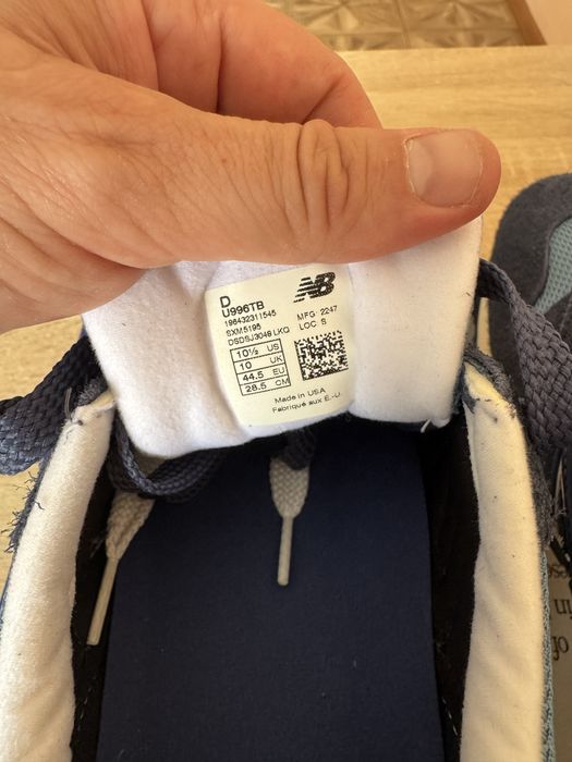 New Balance 996 (28.5 cm 10.5 US 44.5) made in USA U996TB оригінал ексклюзив Teddy Santis