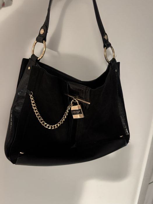 Torebka czarna shopper River Island