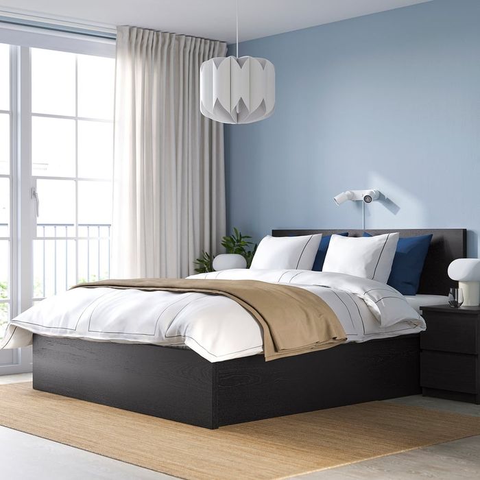 Cama de casal + colchão Ikea com arrumação por baixo 140cm/200cm