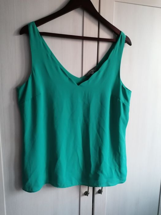 Morska koszula bez rękawów mgiełka v-neck XL 42 L 40