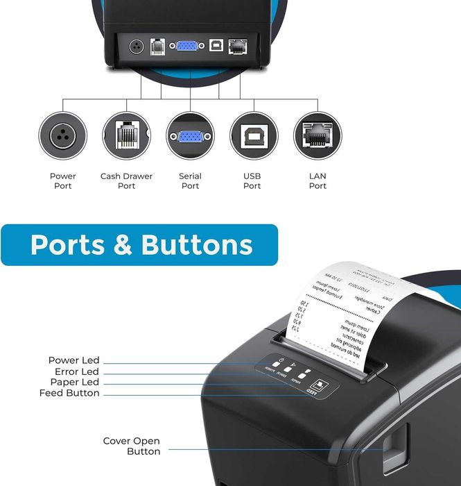 Nowa drukarka /terminal /paragon / termiczna  /USB / POS VALLEY !7870!