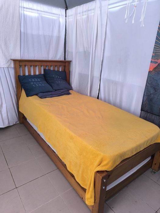 Cama Ninho Dupla em Madeira Maciça c/ Rodas + 2 Colchões (Solteiro ou Casal)
