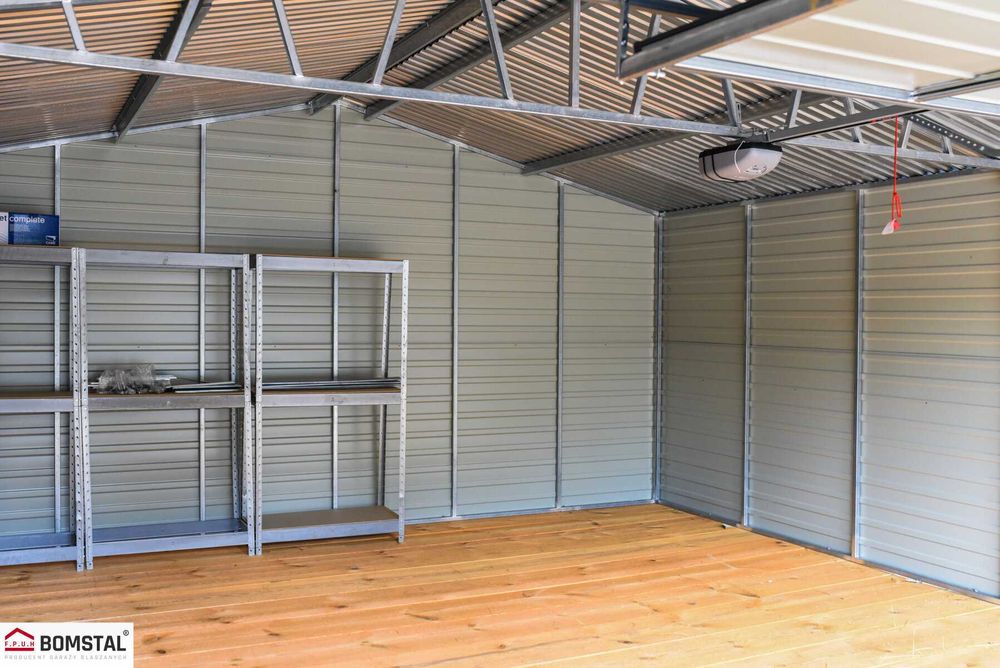 Garaż dwuspadowy 5x6 wersja premium. Kolor antracyt. Producent