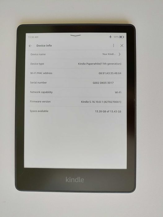 Читалка Kindle Paperwhite 11 6.8" 16Гб теплота підсвітк без реклами