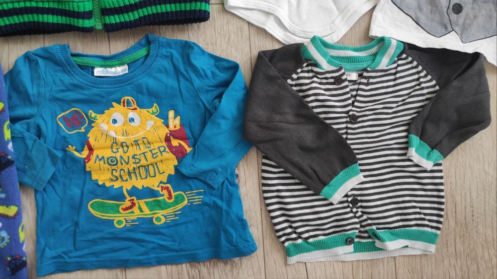 Zestaw 10szt. ubrań dla chłopca r.80