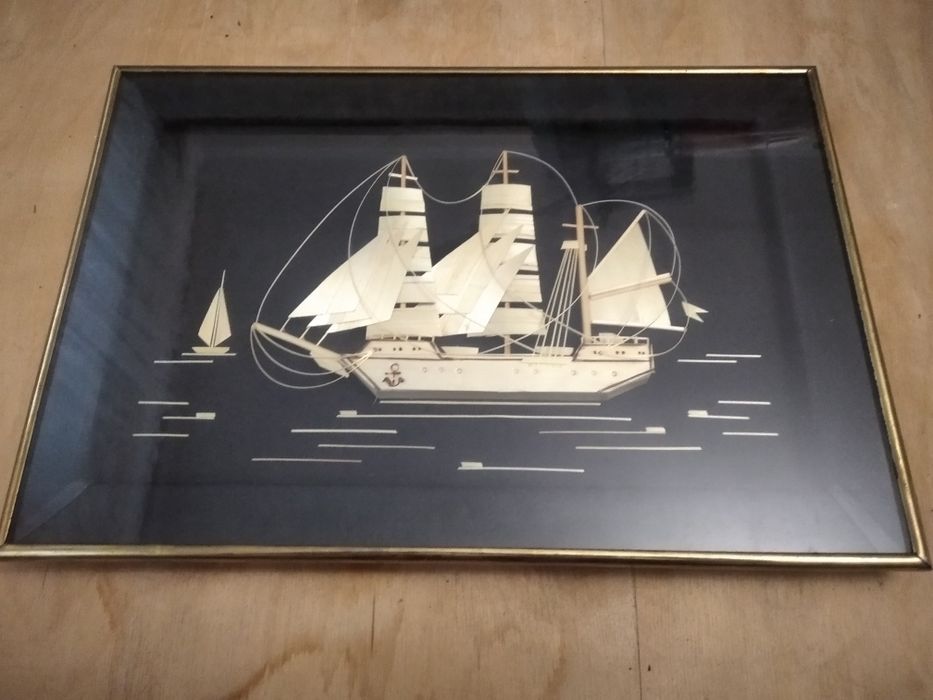 Панно декоративное из соломки ,, Товарищ 