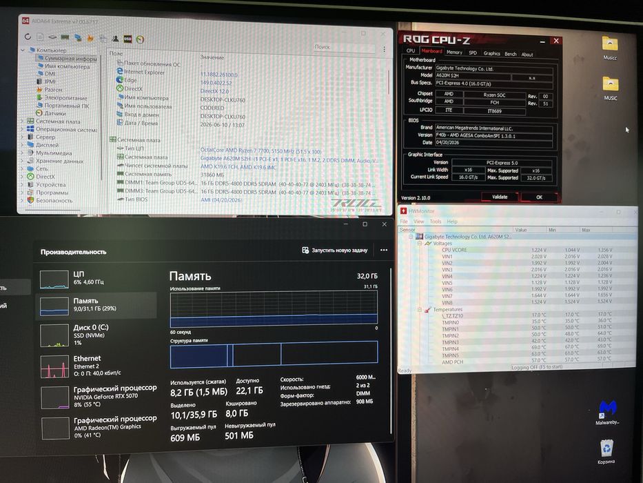 Gigabyte A620M S2H / материнська плата / AM5 / DDR5