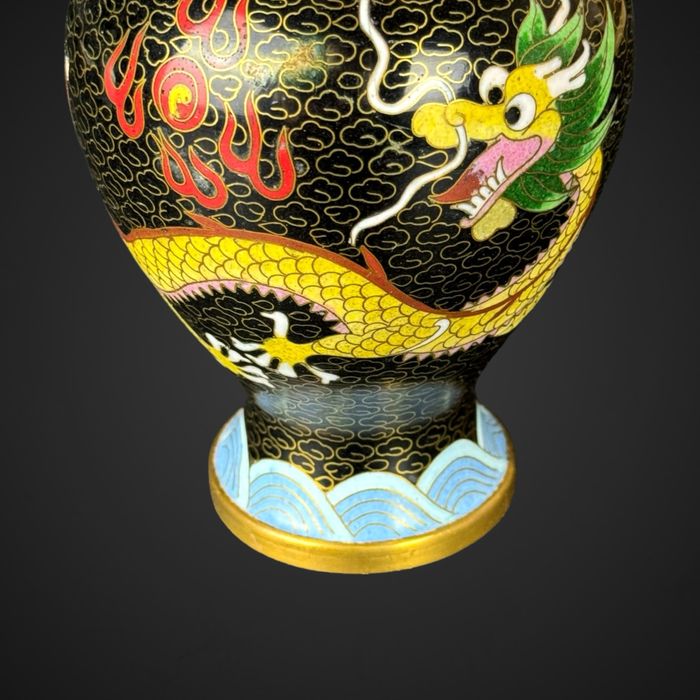 Wazon emalia cloisonne smok styl azjatycki chiny B41/61810