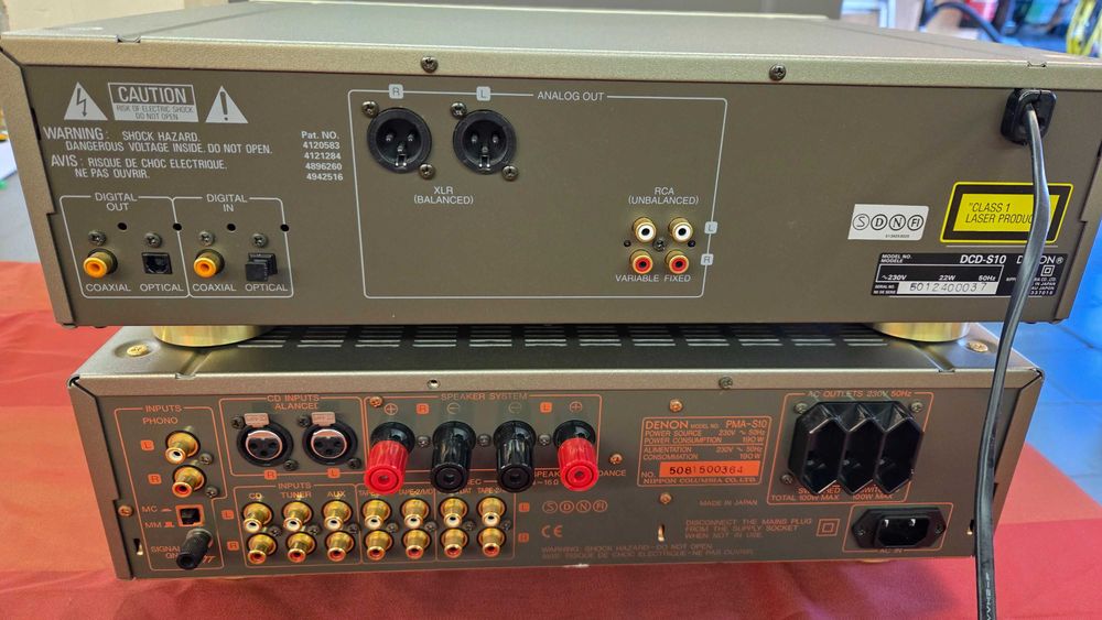 Zestaw stereo  Hi-end XLR Denon PMA-S10 + Denon DCD-S10 + piloty