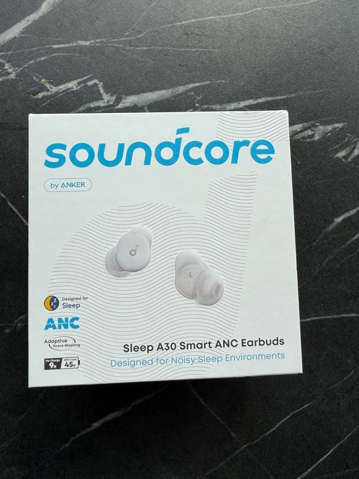 Anker Soundcore Sleep A30 Słuchawki do spania Maskowanie szumów Bluetooth NOWE