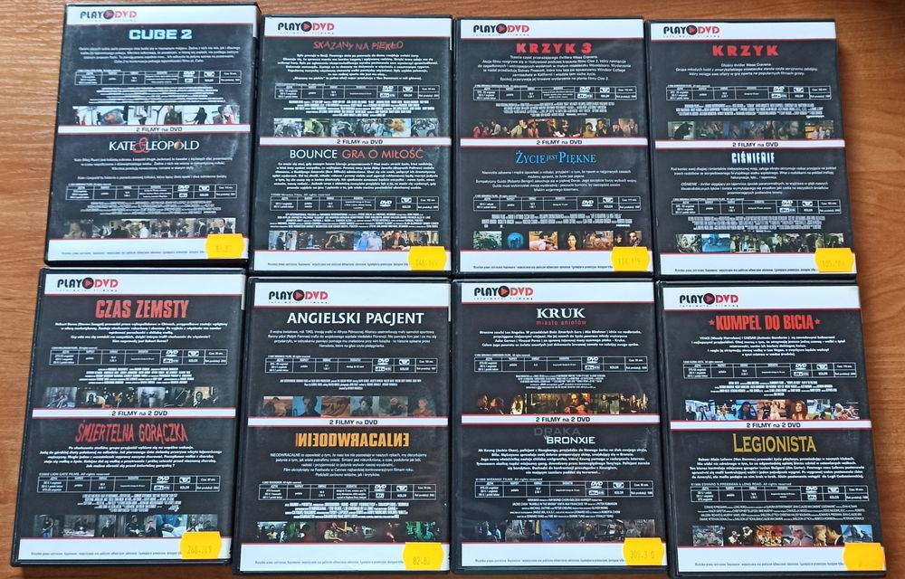 32 filmy w 16 pudełkach kolekcja PLAY DVD