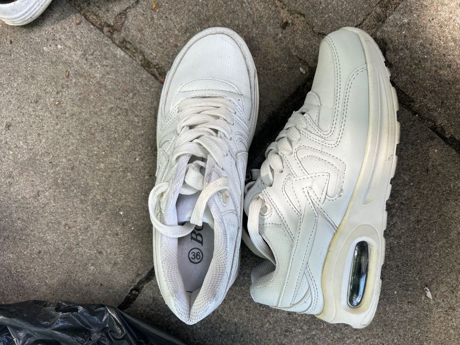 Sneakersy biale ekoskora