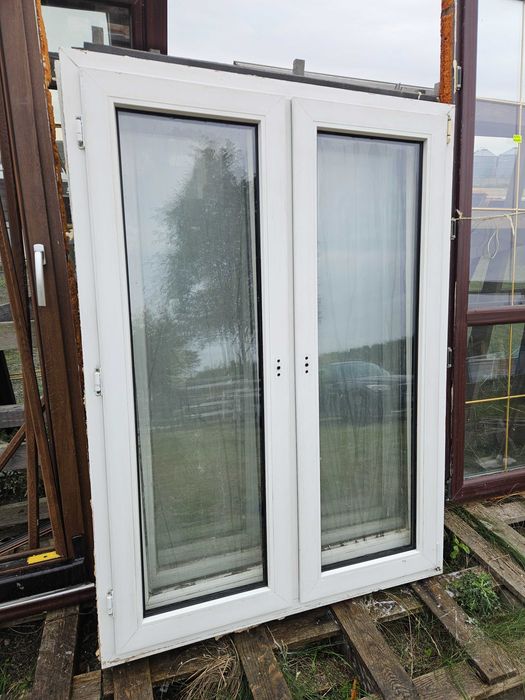 OKNA Plastikowe PCV Dwuskrzydłowe 120x165cm 7 sztuk okno białe