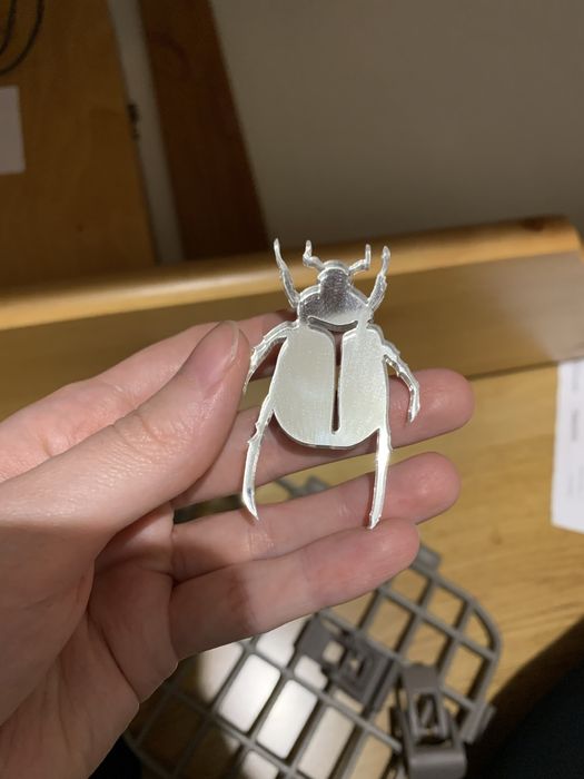 Broszka lustro lustrzana zuk skarabeusz