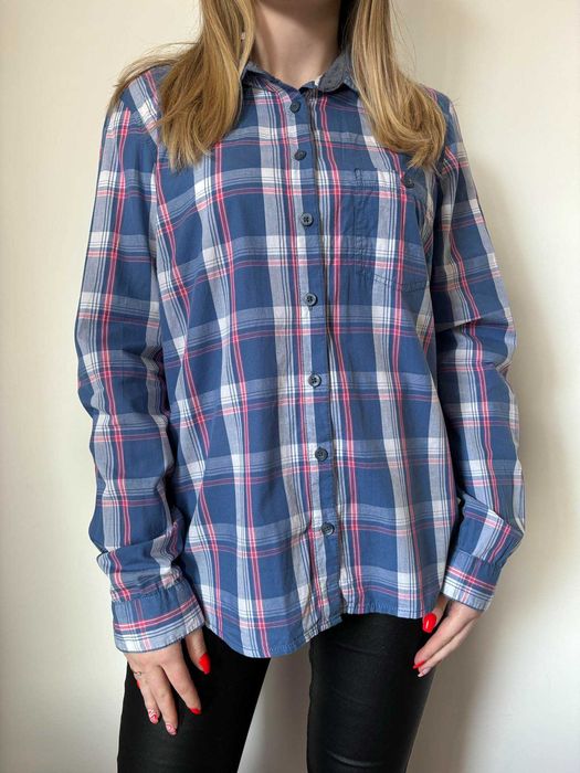 Koszula z kołnierzykiem w kratę z długim rękawem Cropp rozmiar XL