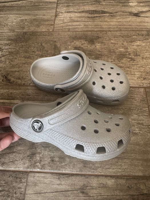 Дитячі Crocs срібні  С10