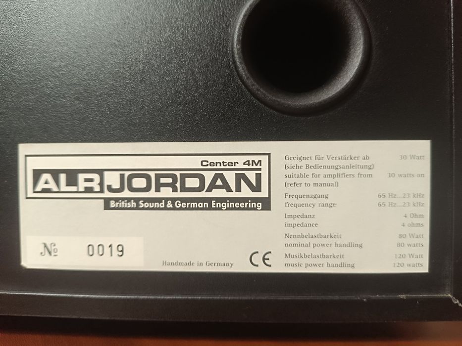 ALR JORDAN CENTER M4 "Coluna Alta Fidelidade Home Cinema" VIFA