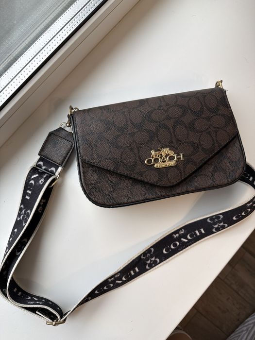 Сумка coach коричнева