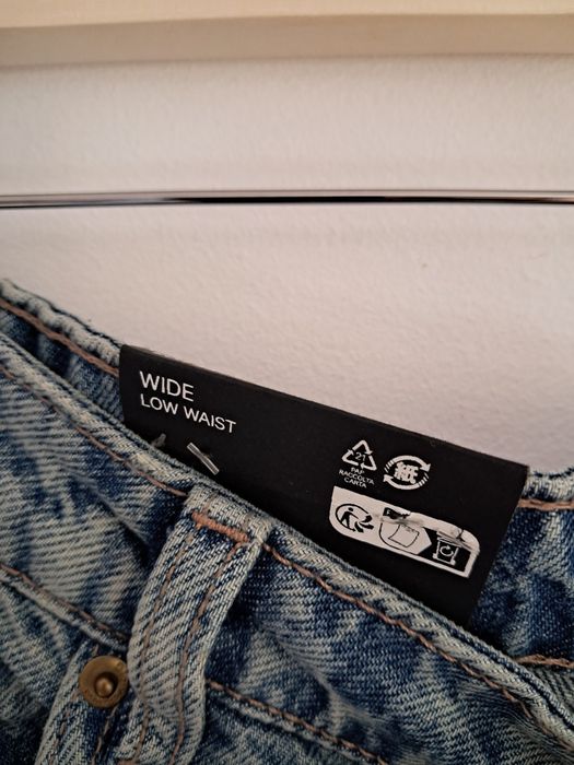 Nowe spodnie szerokie jeansy, h&m