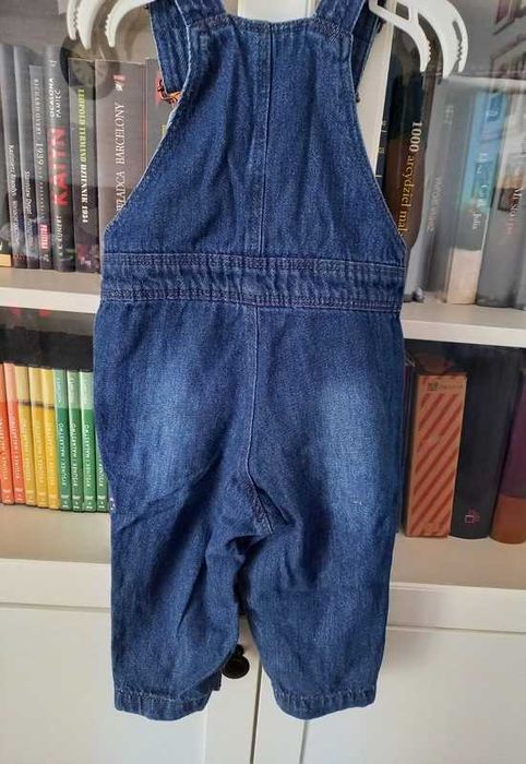 Ogrodniczki jeansowe, rozmiar 80