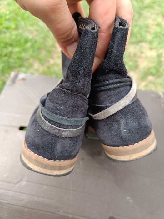 Kozaczki kozaki wiosenne zamszowe 27 wkładka 27cm clic skórzane hiszpa