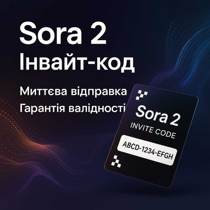 Sora 2 інвайт код для відеогенерації | Sora 2 Video Generation Invite