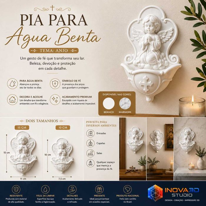 PIAS DE ÁGUA BENTA DECORATIVAS